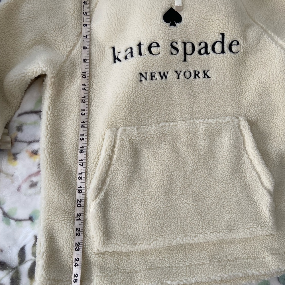 Pre Owned: Kate Spade Sherpa Hoodie Size Small (Bin1) - Picture 5 of 7